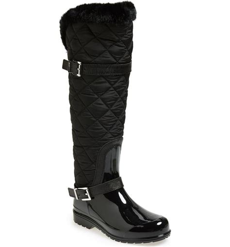 beige michael kors fulton quilted boots|michael michael kors fulton quilted rain boots .